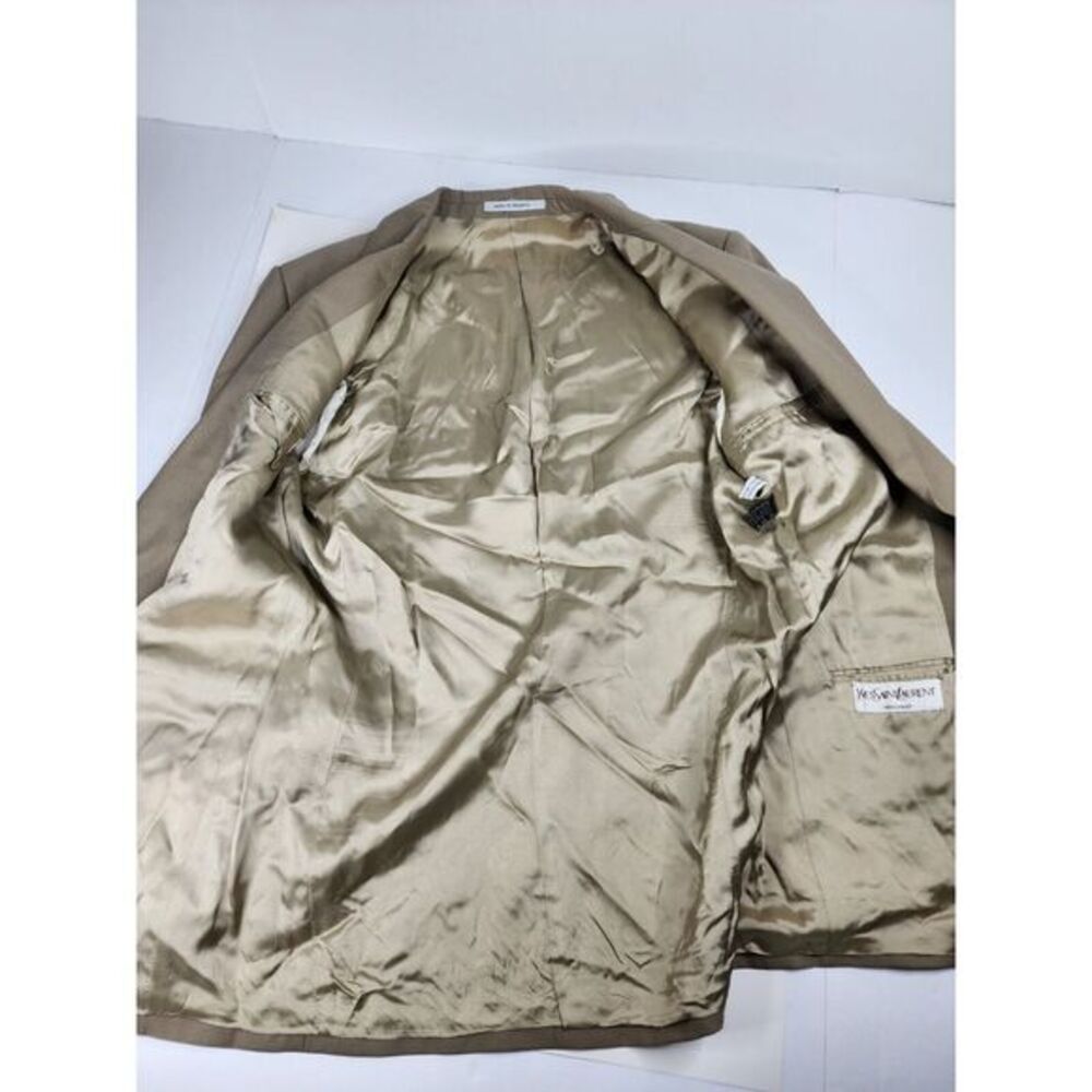 YSL Yves Saint Laurent Men Surgical Cuff Blazer Brown Jacket‎ 38 Made In France - Picture 14 of 16